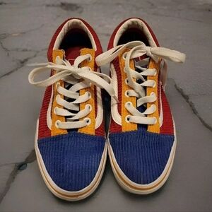 Vans Old Skool Corduroy Men's/Boys Sz 4 , Womens 5.5 Lowtop Sneakers Multicolor